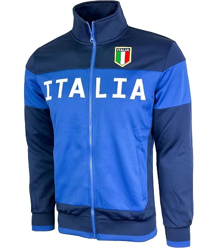 Hardcore Italians Italia Track Jacket Black at Amazon Men's